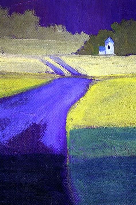 Purple Road Abstract Landscape Painting By Nancy Merkle Abstract