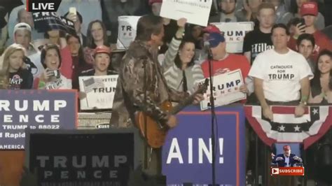 TED NUGENT NATIONAL ANTHEM TRUMP RALLY LIVE 11 07 16 YouTube