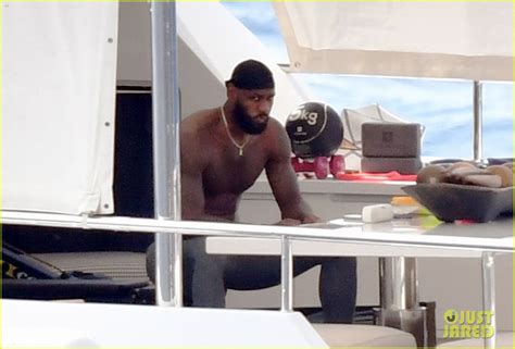 Lebron James Looks So Fit While Working Out Shirtless On A Yacht Photo