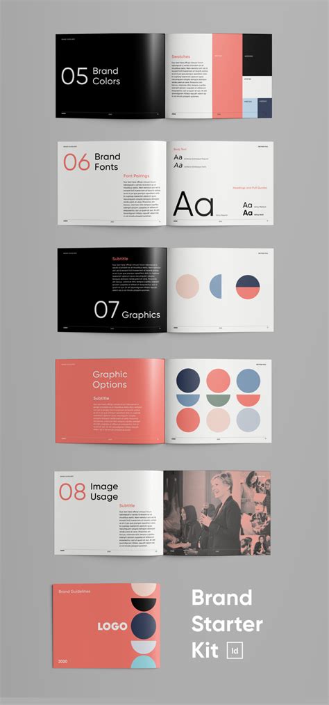 Brand Starter Kit For Indesign Brand Guidelines Template Pack In 2020