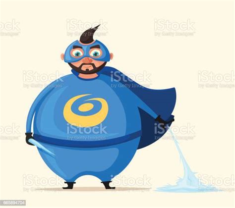 Iceman Incredible Superhero Cartoon Vector Illustration Stock