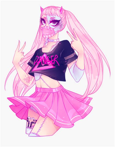 Anime Girl Pastel Goth Telegraph