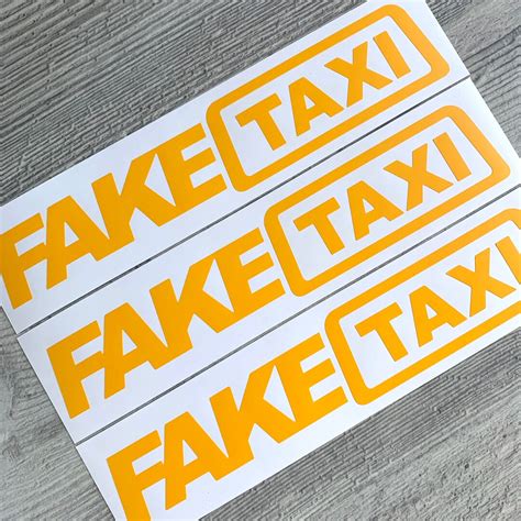 fake taxi sticker decal car turbo jdm window drift fun tuning etsy