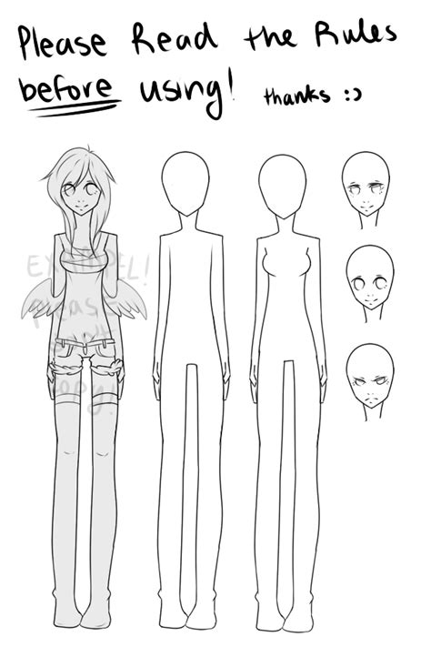 Sketch Male Anime Body Base Draw Fdraw