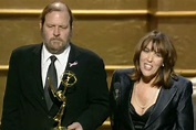 Mitchell Burgess and Robin Green accept the Emmy for Writing for a ...
