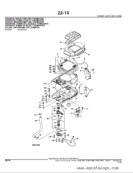 John Deere Lx172 Lx188 Lawn Tractors Parts Catalog