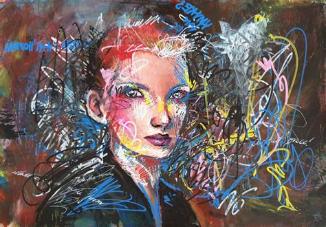Urban Expressionist Portrait Painting Her Chrisrothart