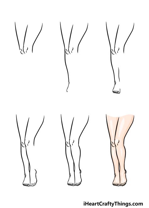 How To Draw Crossed Legs Step By Step Draw A Long Cur