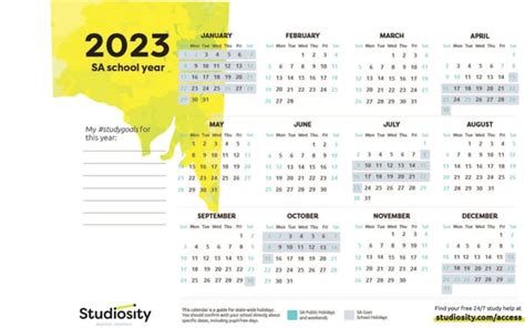 School Terms And Public Holiday Dates For Sa In 2023 Studiosity