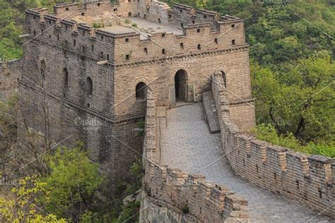 Entrance To Watchtower Of The Great Wall High Quality Architecture