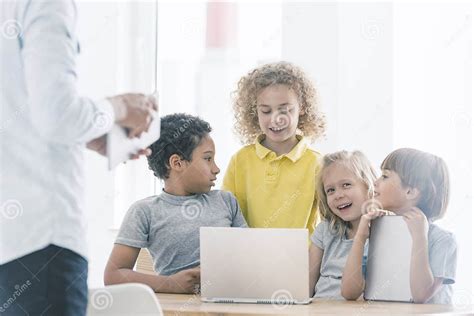 Children Integrating During Extra Curricular Classes Stock Image