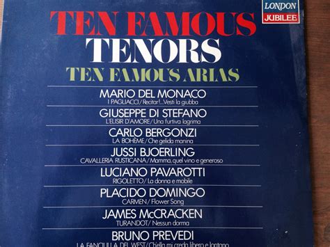 Ten Famous Tenors Ten Famous Arias Various Artist Vinyl Etsy
