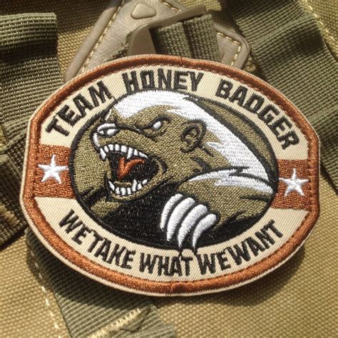 Team Honey Badger We Take What We Want 3d Embroidery Magic Sticker Hoop