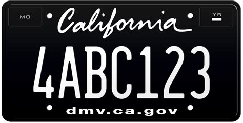 2011 2021 California License Plate Dmvcagov Black With White Text