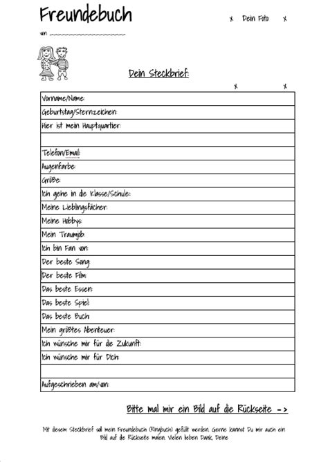 Mit vorlagen zum download | familie.de. Freundebuch zum selber drucken (Schule) | Patricia Maytree
