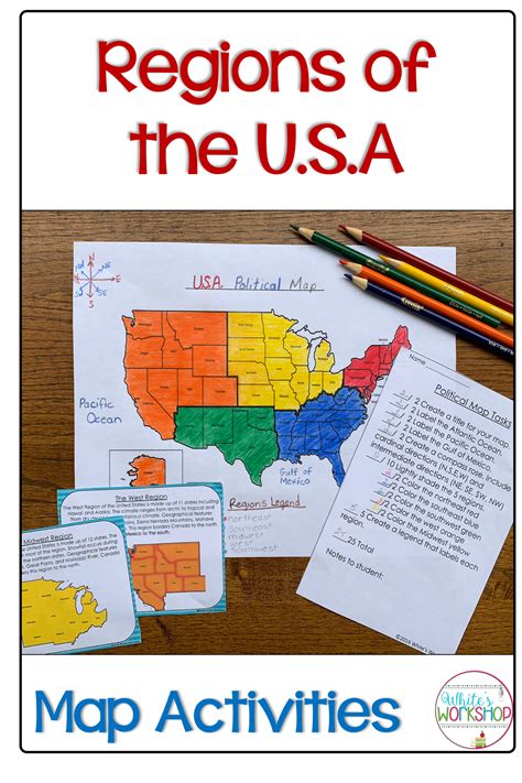 Regions Of The United States Map Activities Bundle Map Activities