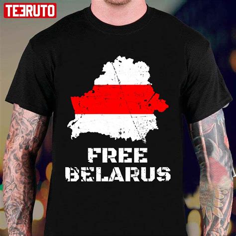 Belarus Flag Map Belarus Free Belarusian Unisex T Shirt Teeruto