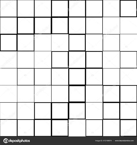 Black White Random Squares Mosaic Tiles Pattern Stock Vector