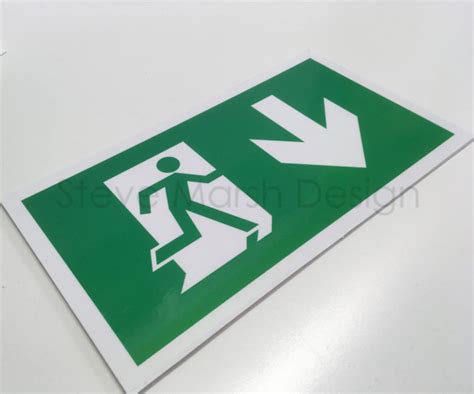Budget Fire Exit Signs Eec With Wall And T Bar Ceiling Fixings Steve