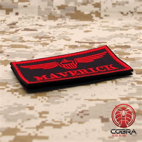 Maverick Top Gun Flight Military Patch Velcro Military Airsoft