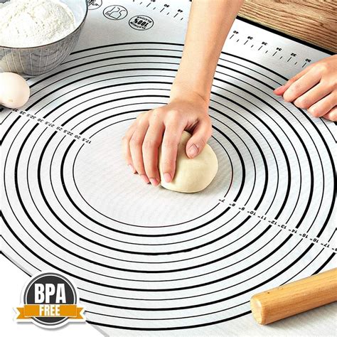 Pastry Mat For Rolling Dough 20x16 Extra Large Food Grade Fda Approved