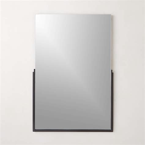 Mimi Rectangular Black Modern Wall Mirror 24x36 Reviews Cb2 Canada