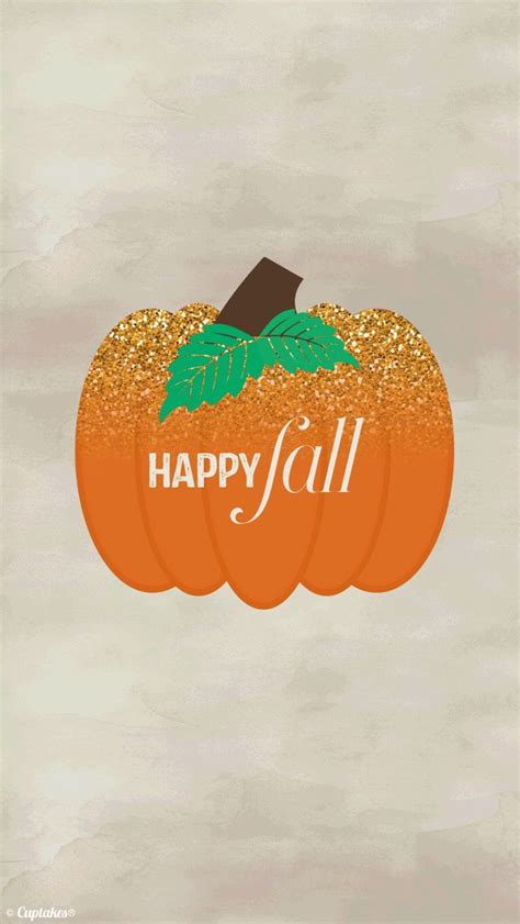 Glitter Pumpkin Happy Fall Iphone Phone Background