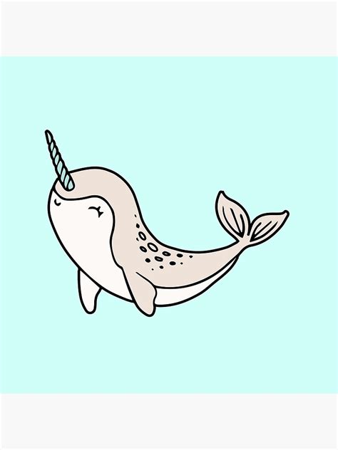 Kawaii Narwhal Narwhale Unicorn Of The Sea Throw Pillow For Sale