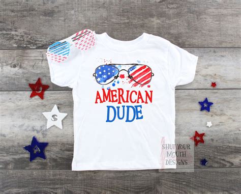 Fourth Of July Boy American Dude Shirt Toddler Boy Fourth Etsy Dude