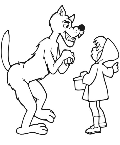 little red riding hood wolf coloring sheet coloring pages