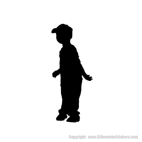 Life Size Boy Silhouette Decals Childrens Decor