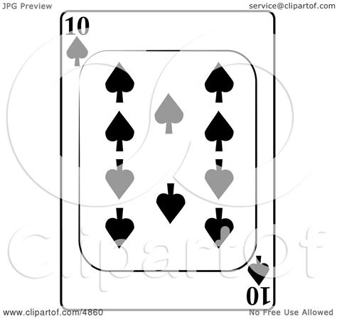 Ten10 Of Spades Playing Card Clipart By Djart 4860