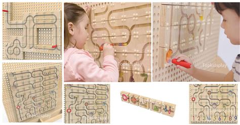 Wooden Wall Puzzle Play Universal Maze Wall Game Interactive Fun Play