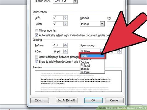 This is the default and should be used in general. 3 Ways to Double Space in Word - wikiHow