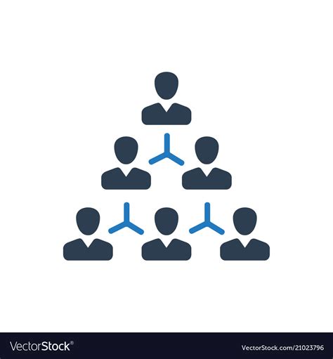 Hierarchy Employee Structure Icon Royalty Free Vector Image