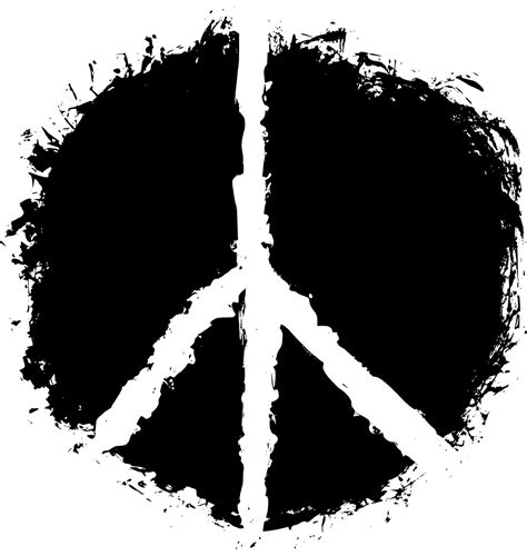 4 Grunge Peace Symbol Png Transparent