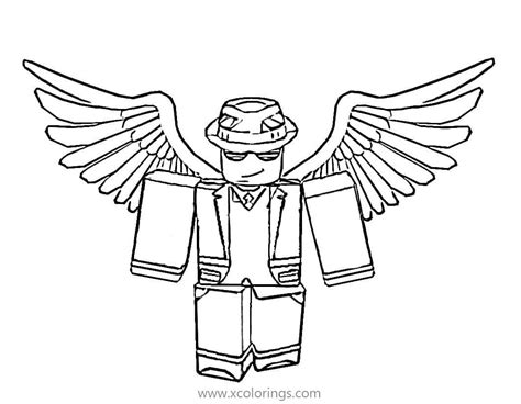 Roblox Coloring Page Character With Wings