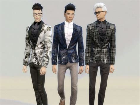 Floral Blazer Outfit For Male Sims Luxury And Elegantfound In Tsr