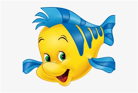 Download Little Mermaid Characters Png Flounder Little Mermaid Hd