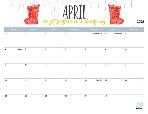 2021 Printable Calendars For Moms Imom