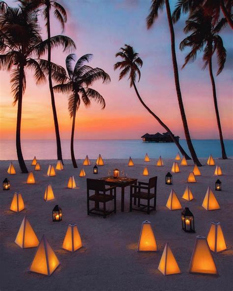 Sunset Dinner Views At The Maldives🌴 Tag Someone Youd Have Here