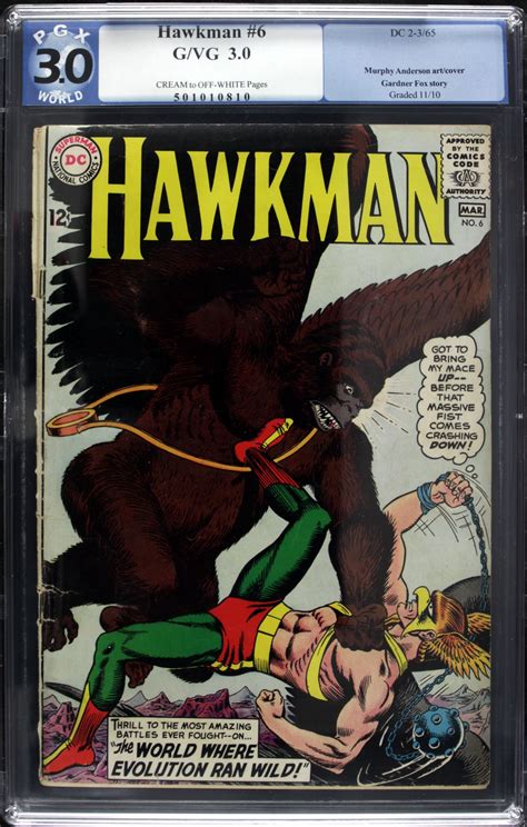 Lot Detail 1965 Hawkman 6 Dc Comics Pgx 30 Gvg Murphy Anderson