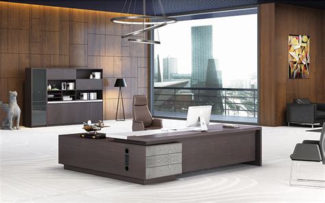 Classic Design Luxury Office Desk L Shape Manager Desk Wooden Furniture
