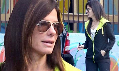 sandra bullock goes make up free and reveals trim physique daily mail online