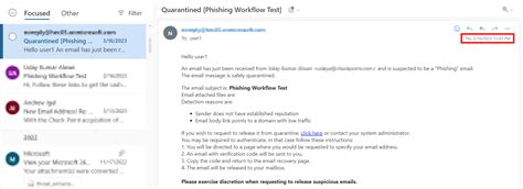 Quarantined Emails End User Experience