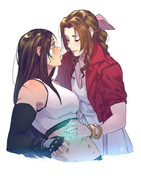 Aerith Gainsborough And Tifa Lockhart Drawn By Kathryn Layno Tifa Final