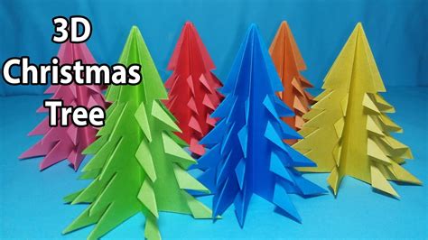 How To Make 3d Paper Christmas Treexmas Tree Diy Tutorial Youtube