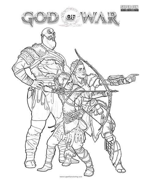 Kratos God Of War Coloring Pages Sketch Coloring Page