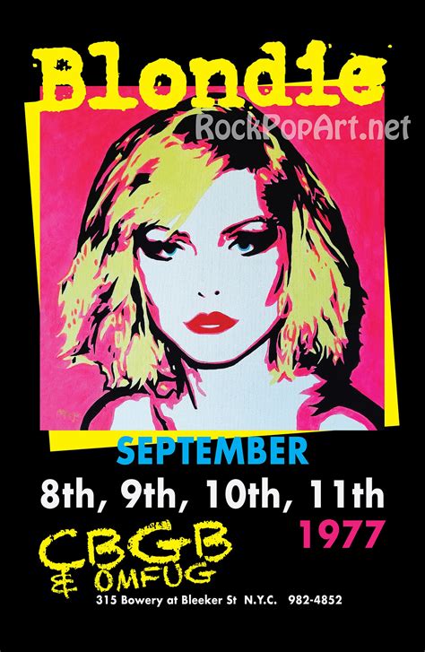 Blondie Debbie Harry Cbgb Nyc Poster 1977 Re Imagines The Original