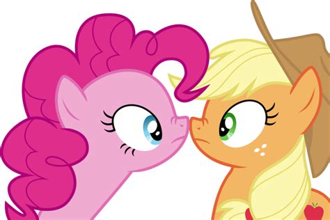 Sweet Noseboop Moment With Applejack And Pinkie Pie